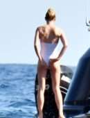 Sophie Turner in Swimsuit on a Yacht in Italy