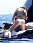 Sophie Turner in Swimsuit on a Yacht in Italy