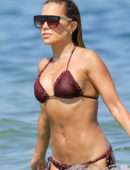 Sylvie Meis in Bikini on the Beach in Saint Tropez