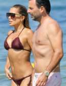 Sylvie Meis in Bikini on the Beach in Saint Tropez