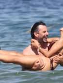 Sylvie Meis in Bikini on the Beach in Saint Tropez