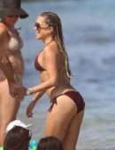 Sylvie Meis in Bikini on the Beach in Saint Tropez