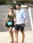 Sylvie Meis in Bikini on the Beach in Saint Tropez