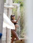 Sylvie Meis in Bikini on the Beach in Saint Tropez