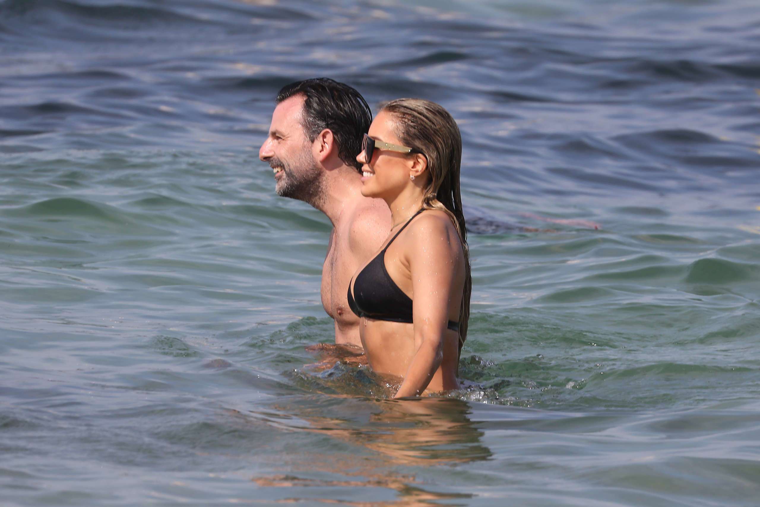 Sylvie Meis in Bikini on the Beach in Saint Tropez