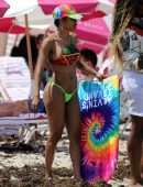 Teyana Taylor in Bikini at Beach in Miami