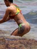 Teyana Taylor in Bikini at Beach in Miami