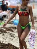Teyana Taylor in Bikini at Beach in Miami