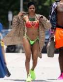 Teyana Taylor in Bikini at Beach in Miami