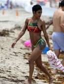 Teyana Taylor in Bikini at Beach in Miami