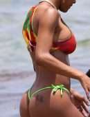 Teyana Taylor in Bikini at Beach in Miami