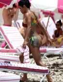 Teyana Taylor in Bikini at Beach in Miami