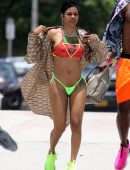 Teyana Taylor in Bikini at Beach in Miami