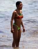 Teyana Taylor in Bikini at Beach in Miami