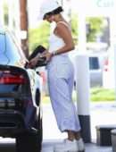 Vanessa Hudgens at a Gas Station in Los Angeles
