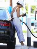Vanessa Hudgens at a Gas Station in Los Angeles