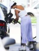 Vanessa Hudgens at a Gas Station in Los Angeles