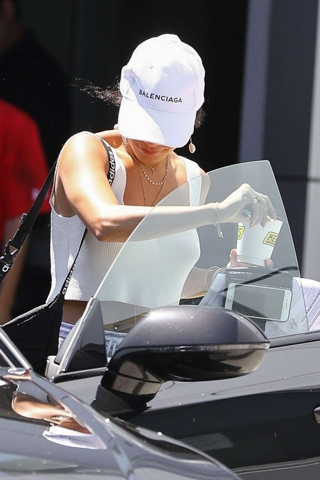 Vanessa Hudgens at a Gas Station in Los Angeles