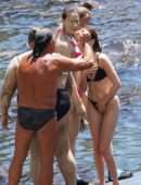 Zoey Deutch in Black Bikini in Ischia, Italy