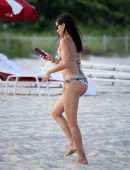 Adriana Lima Booty in Bikini on the Beach in Miami