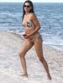 Adriana Lima Booty in Bikini on the Beach in Miami