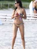 Adriana Lima Booty in Bikini on the Beach in Miami