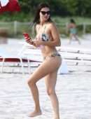 Adriana Lima Booty in Bikini on the Beach in Miami