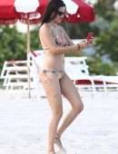 Adriana Lima Booty in Bikini on the Beach in Miami