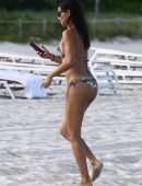Adriana Lima Booty in Bikini on the Beach in Miami