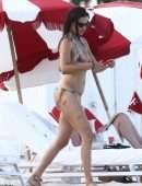 Adriana Lima Booty in Bikini on the Beach in Miami