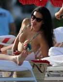 Adriana Lima Booty in Bikini on the Beach in Miami
