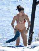 Adriana Lima Booty in Bikini in Italy