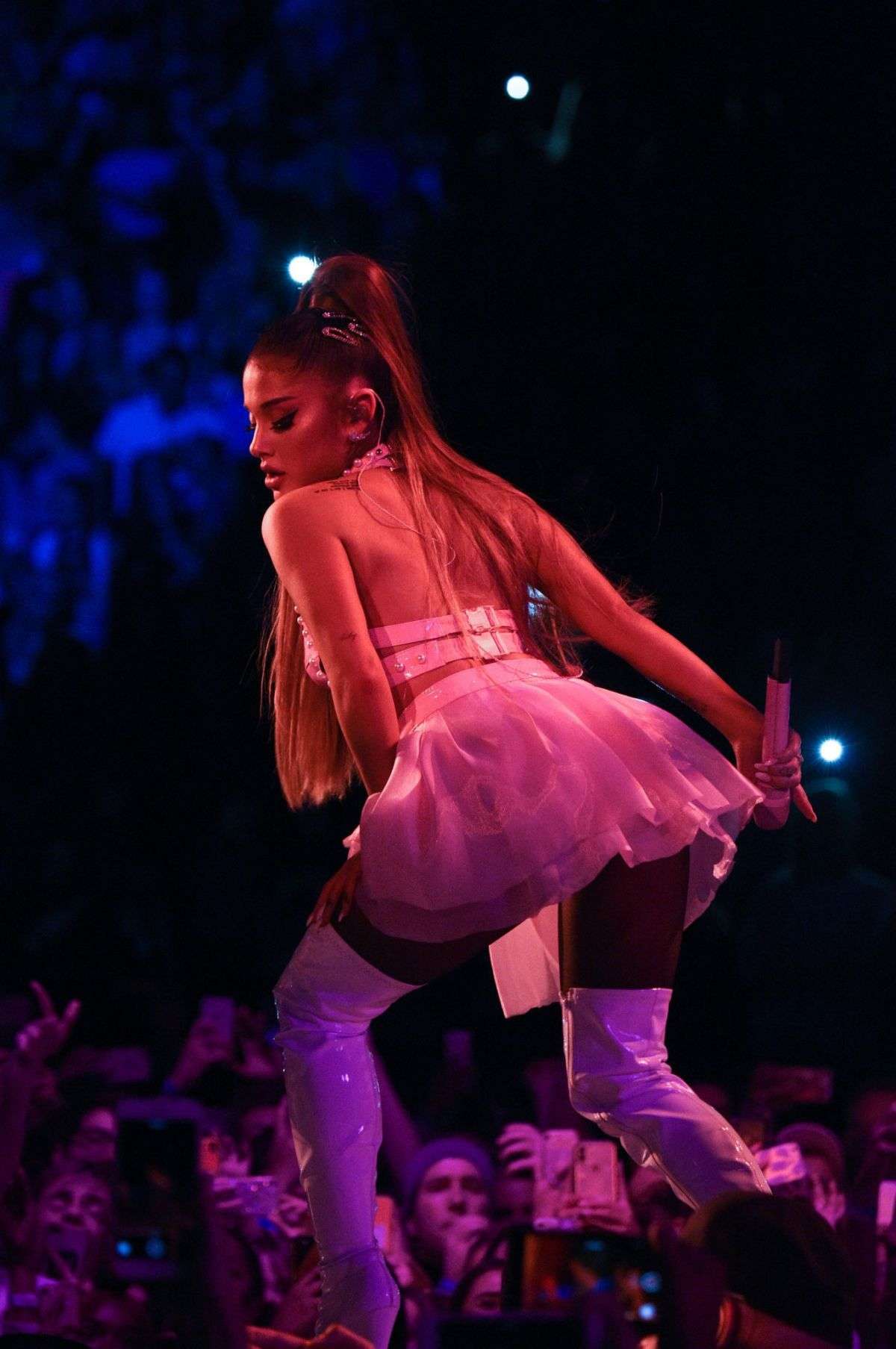 Ariana Grande Performing on Sweetener World Tour at O2 Arena in London