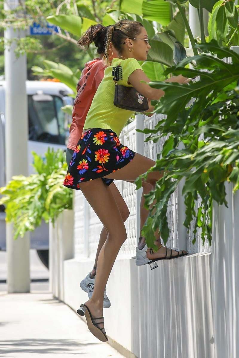 Bella Hadid Leggy, Out in Hollywood