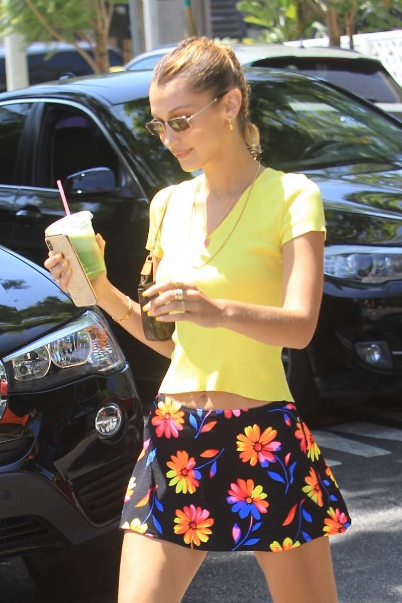 Bella Hadid Leggy, Out in Hollywood