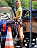 Bella Hadid Leggy, Out in Hollywood