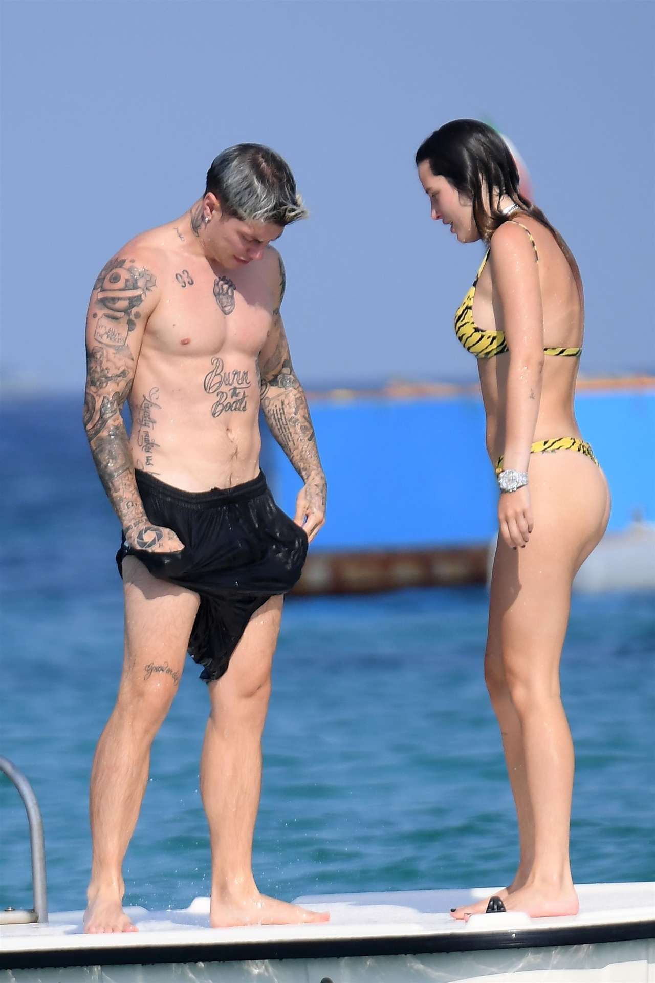 Bella Thorne in Bikini on the Beach in Sardinia