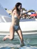 Bella Thorne Booty in Bikini on a Yacht in Sardinia
