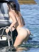 Bella Thorne Booty in Bikini on a Yacht in Sardinia