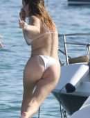 Bella Thorne Booty in Bikini on a Yacht in Sardinia