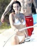 Bella Thorne Booty in Bikini on a Yacht in Sardinia