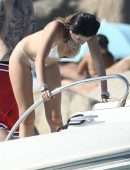 Bella Thorne Booty in Bikini on a Yacht in Sardinia