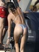 Bella Thorne Booty in Bikini on a Yacht in Sardinia