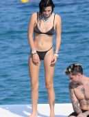 Bella Thorne in Black Bikini in Sardinia