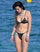 Bella Thorne in Black Bikini in Sardinia