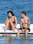 Bella Thorne in Black Bikini in Sardinia