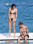Bella Thorne in Black Bikini in Sardinia