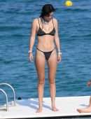 Bella Thorne in Black Bikini in Sardinia