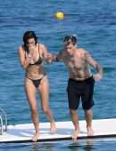 Bella Thorne in Black Bikini in Sardinia