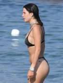 Bella Thorne in Black Bikini in Sardinia
